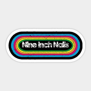 nin ll rainbow retro Sticker